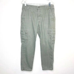 ASOS Design Army Olive Green Cargo Pants W32 L30 Utility Style Pockets Relaxed